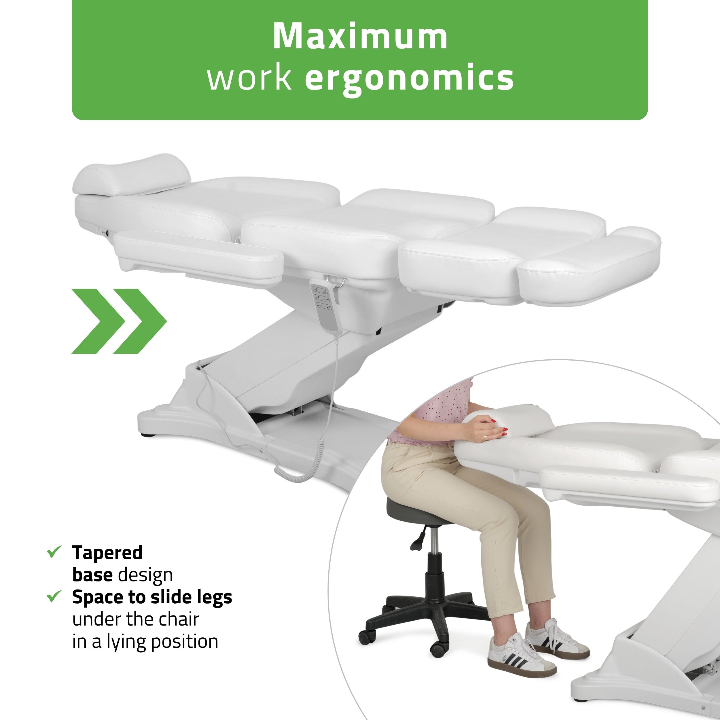 -6-Cosmetic treatment chair, electric Elara PRO 4, white-6
