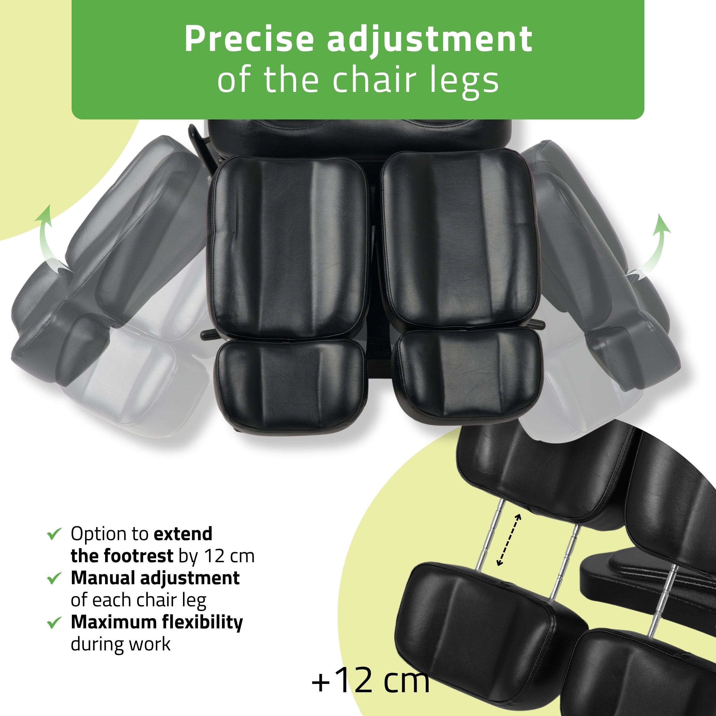 -6-Cosmetic treatment chair, electric Elara PRO 6P, black-6
