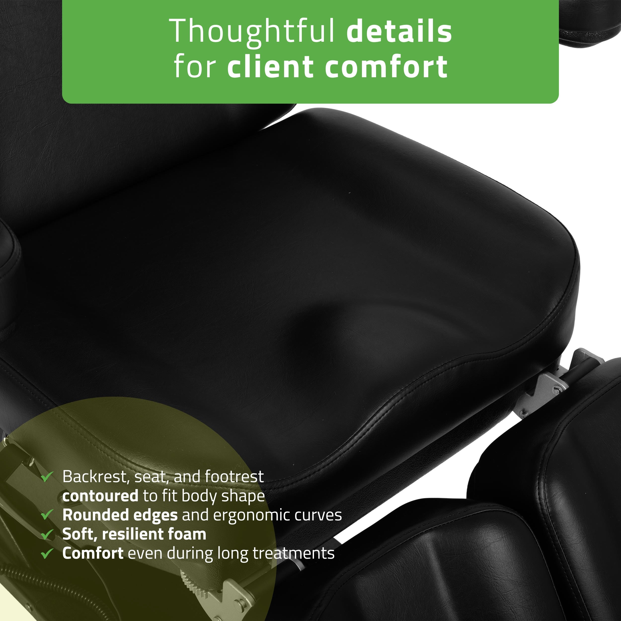 -8-Cosmetic treatment chair, electric Elara PRO 6P, black-8