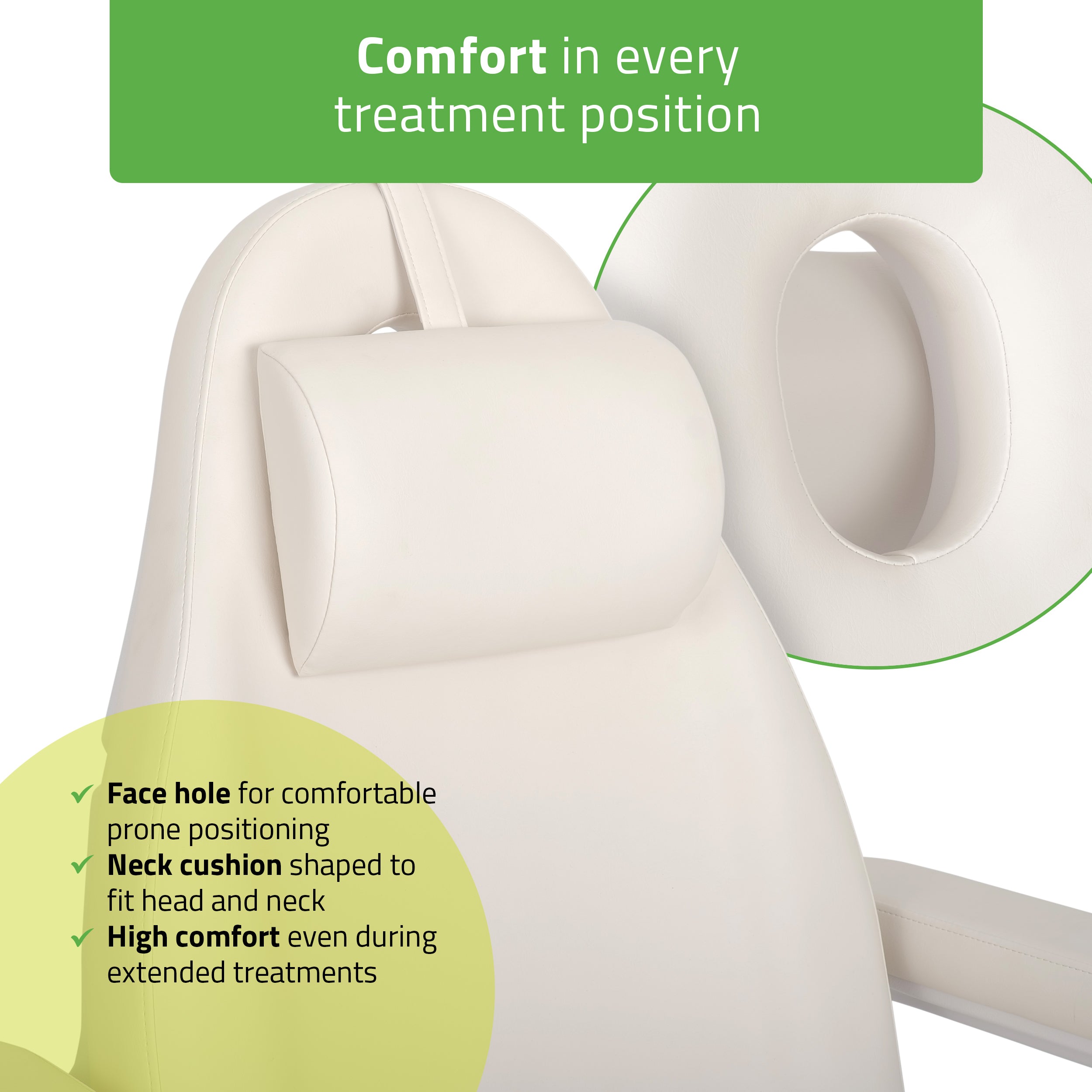 -4-Cosmetic treatment chair, electric Elara PRO 6P, white-4
