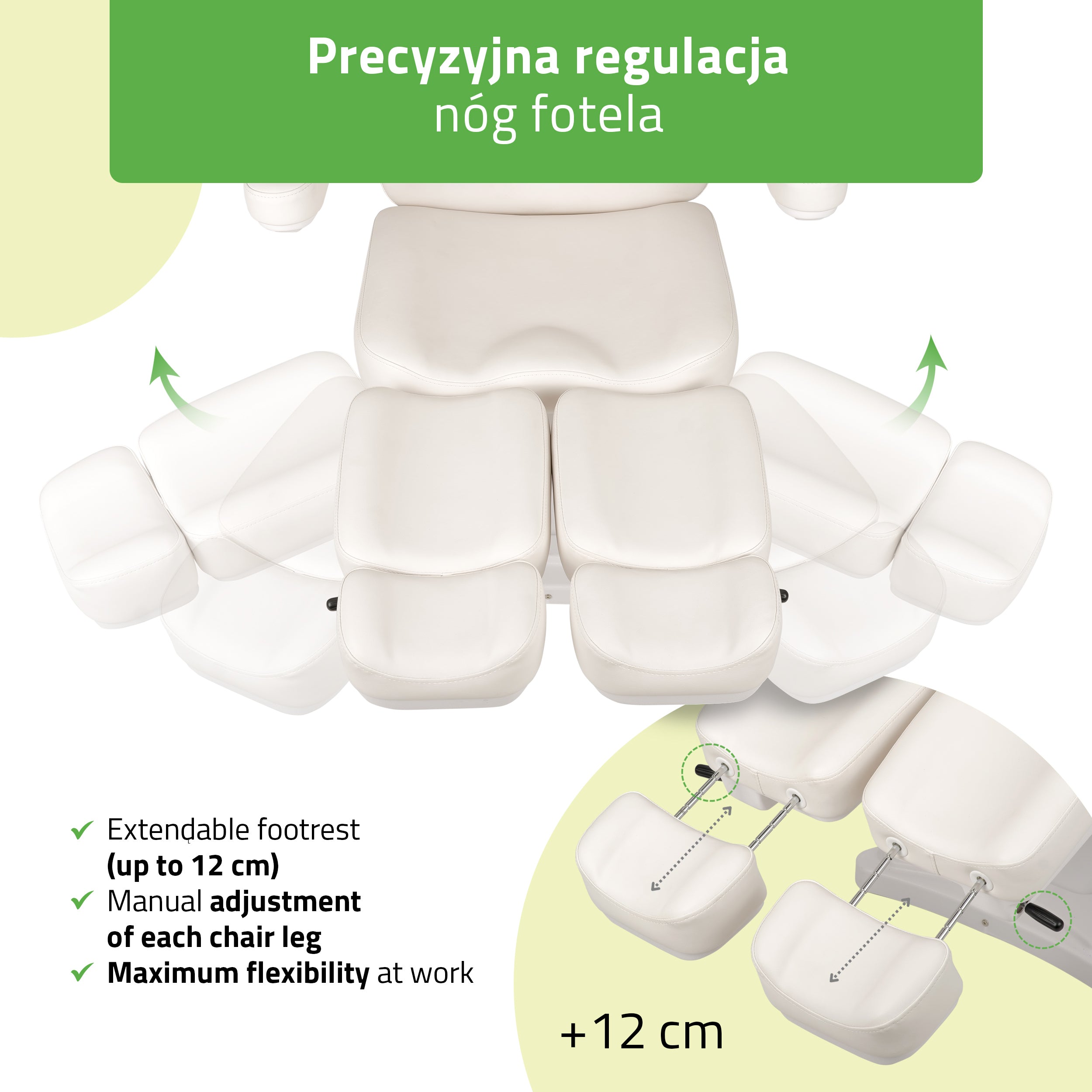 -5-Cosmetic treatment chair, electric Elara PRO 6P, white-5