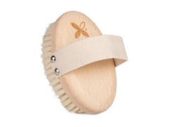 -1-Dry massage brush - 100% bleached bristles, HABYS-1