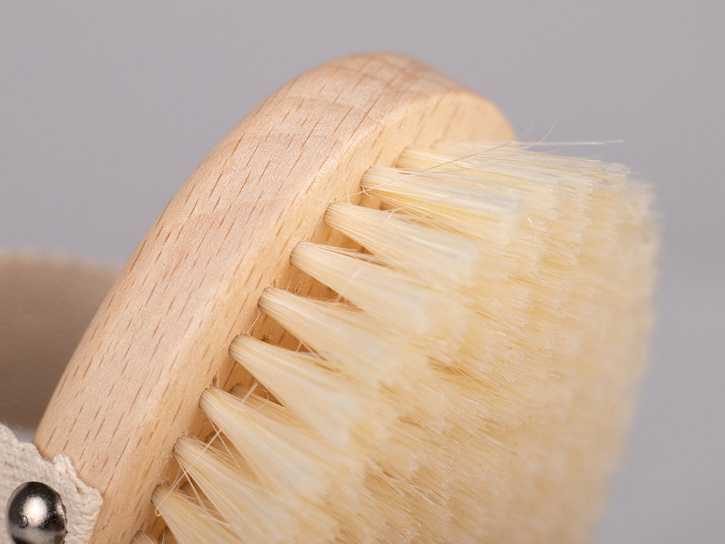 -3-Dry massage brush - 100% bleached bristles, HABYS-3