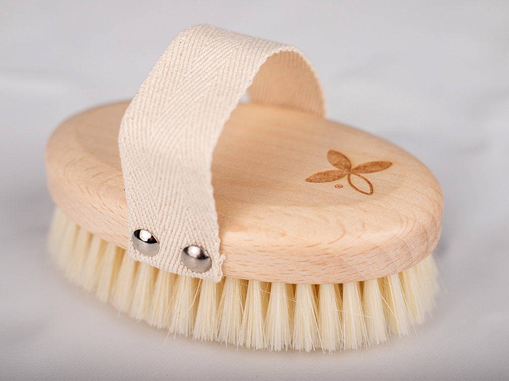 -4-Dry massage brush - 100% bleached bristles, HABYS-4