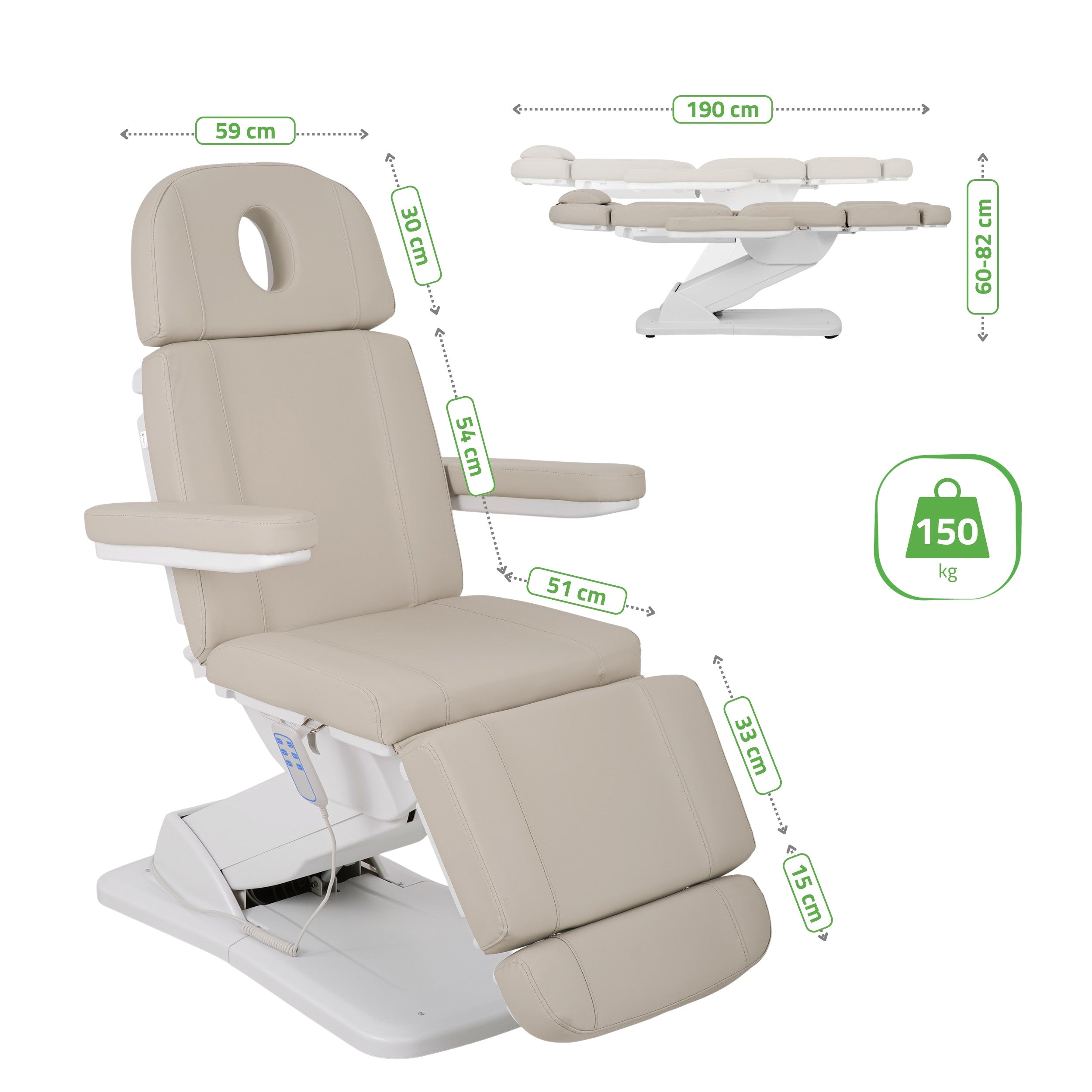 -9-Electric Beauty Chair Tavia Beige-9