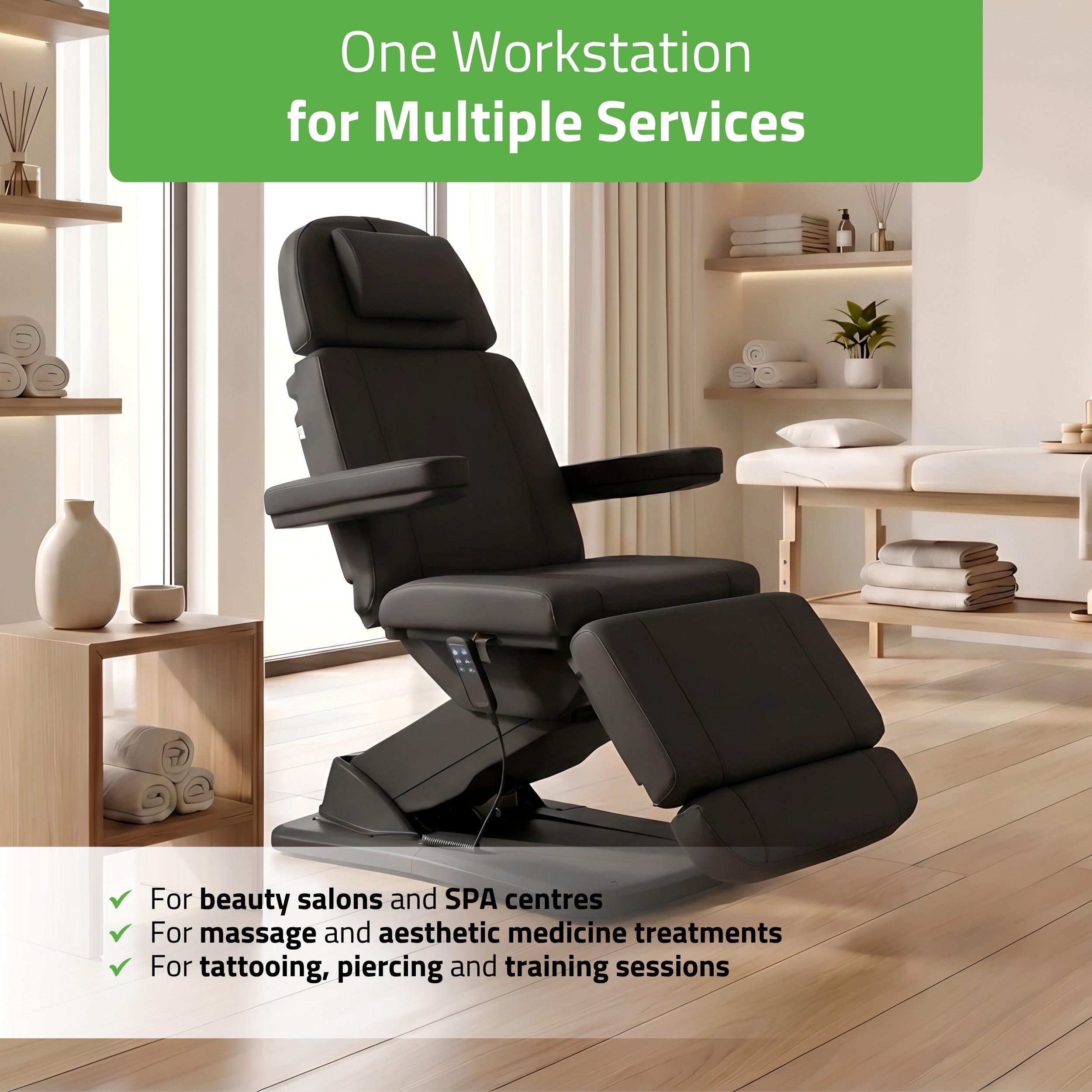 -1-Electric Beauty Chair Tavia Black-1