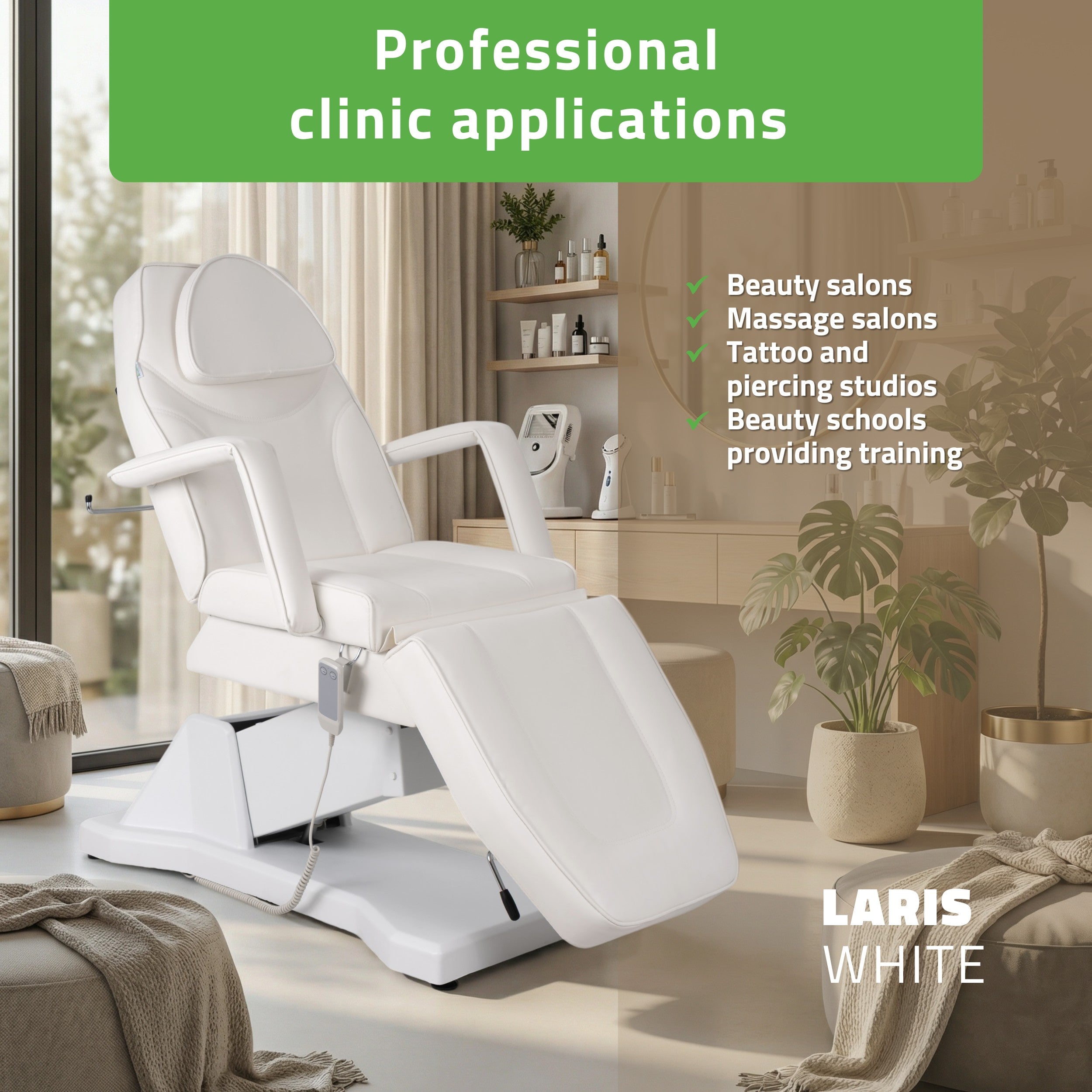-1-Electric beauty chair Laris Touch Core k301 white-1