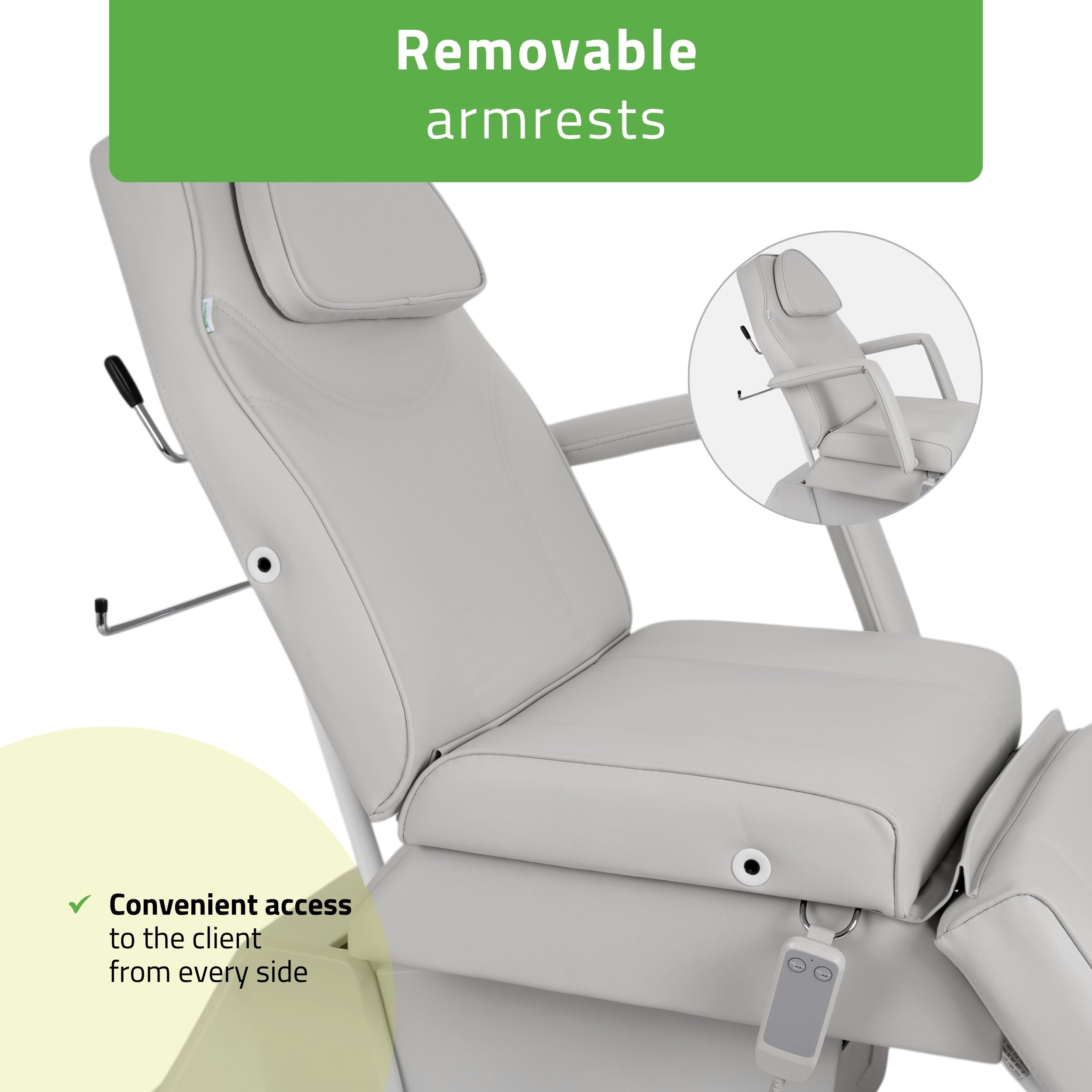-6-Electric beauty chair Laris Touch Core k329 grey-6