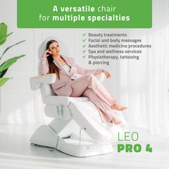 -1-Electric beauty chair Leo PRO 4 Comfy Base k501 white-1