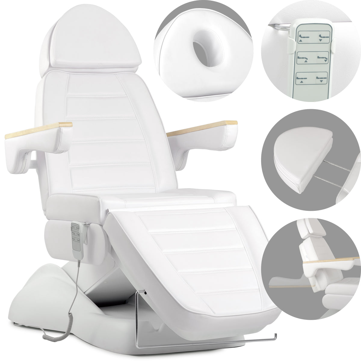 --Electric beauty chair Leo PRO 4 Comfy Base k501 white-