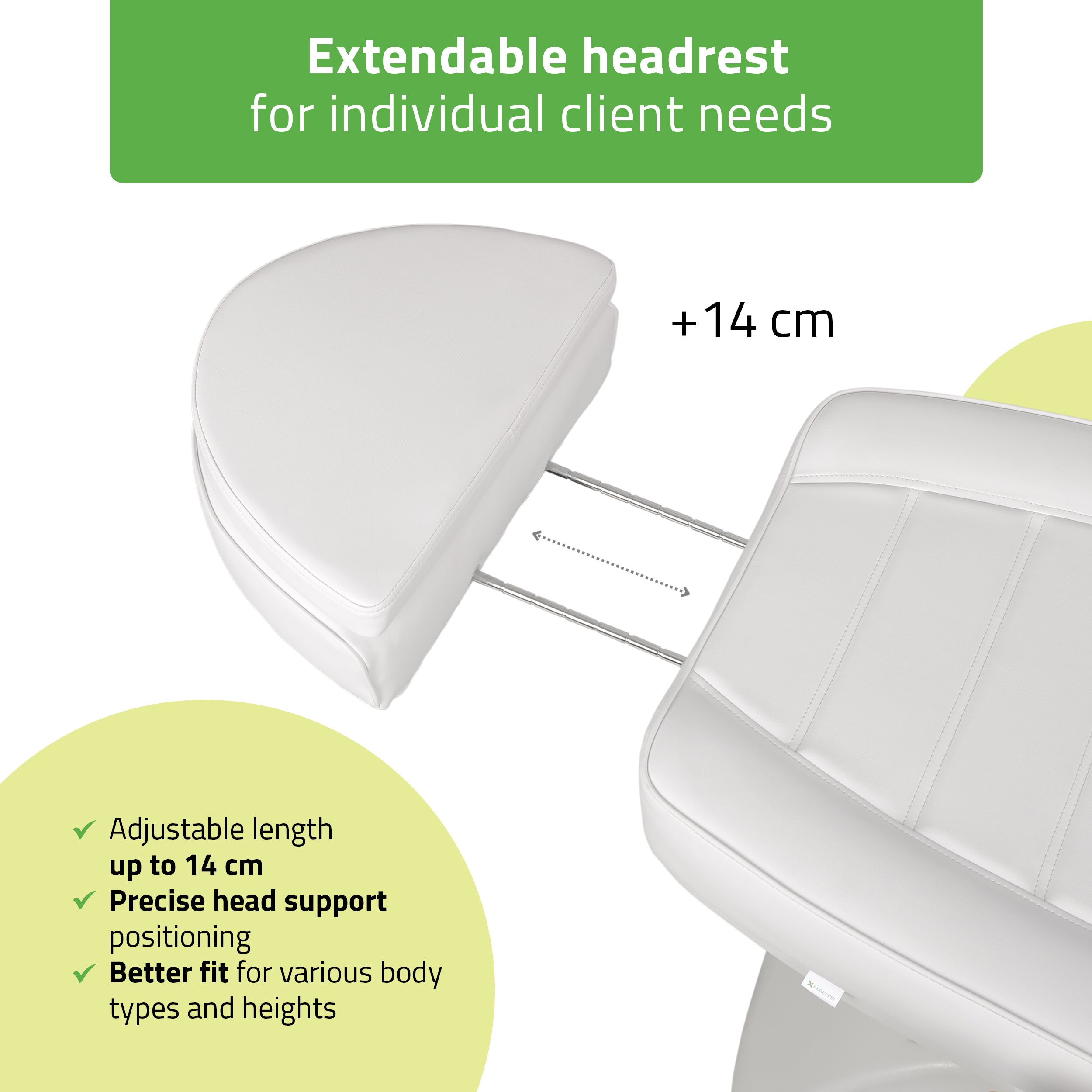 -4-Electric beauty chair Leo PRO 4 Comfy Base k501 white-4