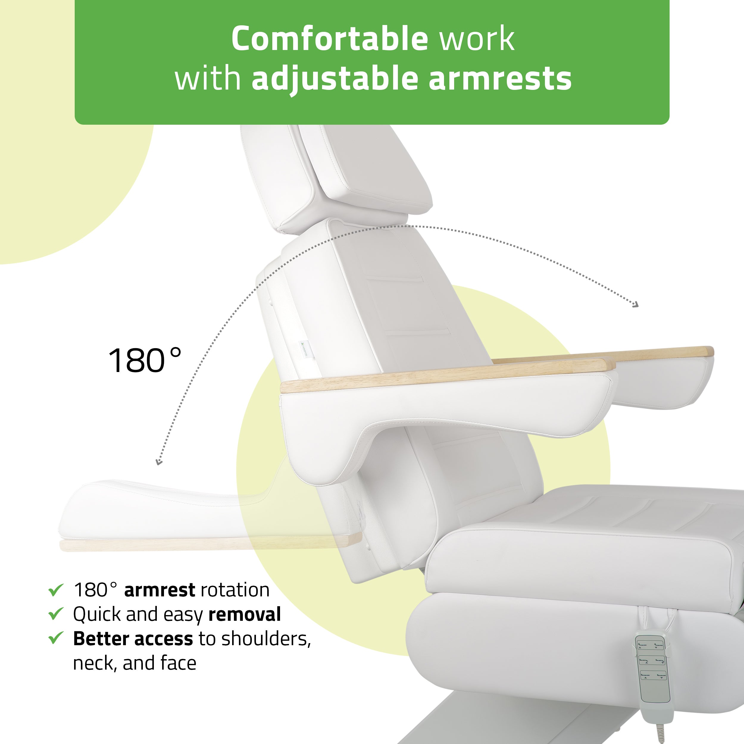 -5-Electric beauty chair Leo PRO 4 Comfy Base k501 white-5