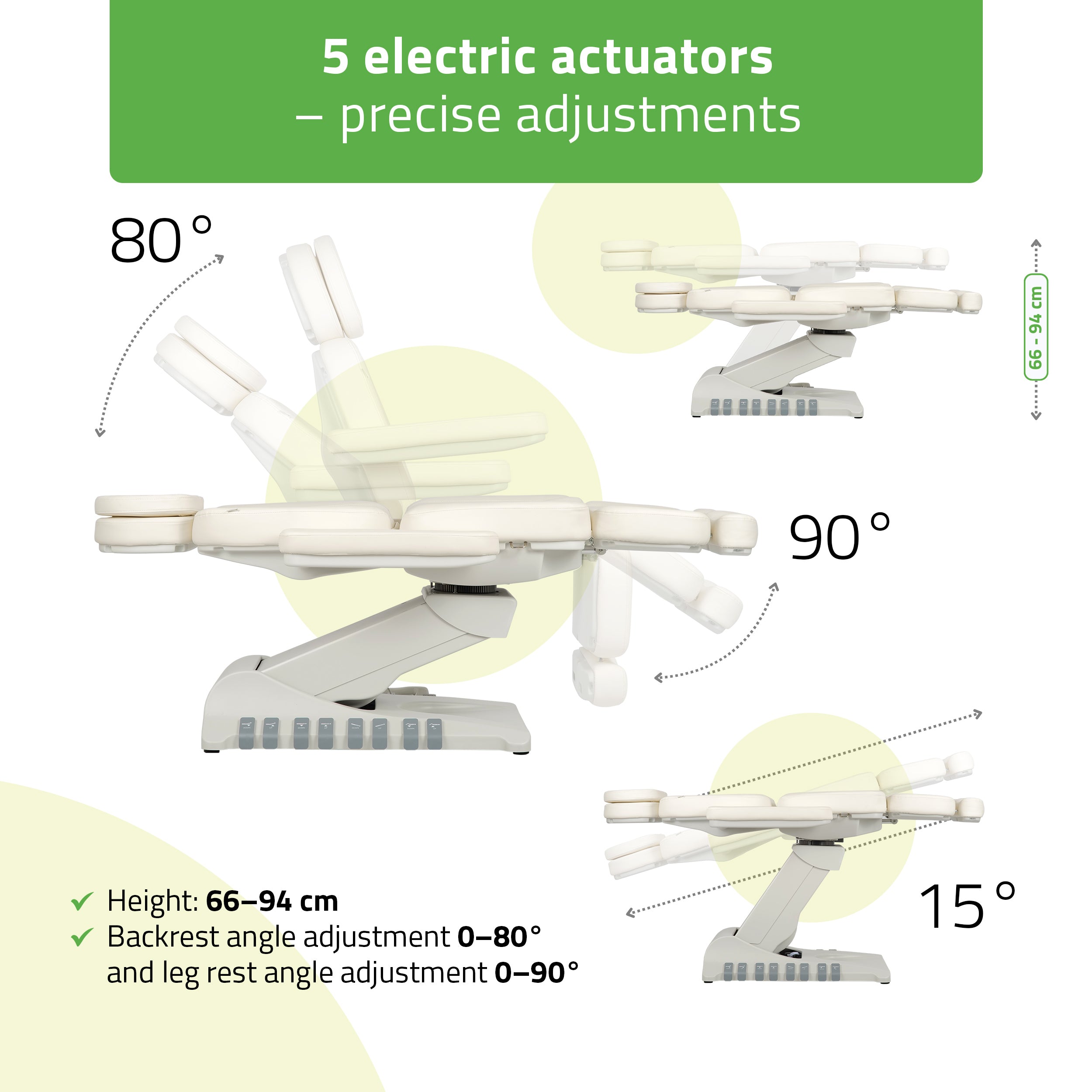 -5-Electric beauty chair Luxoria PRO 5 k701 snow white-5