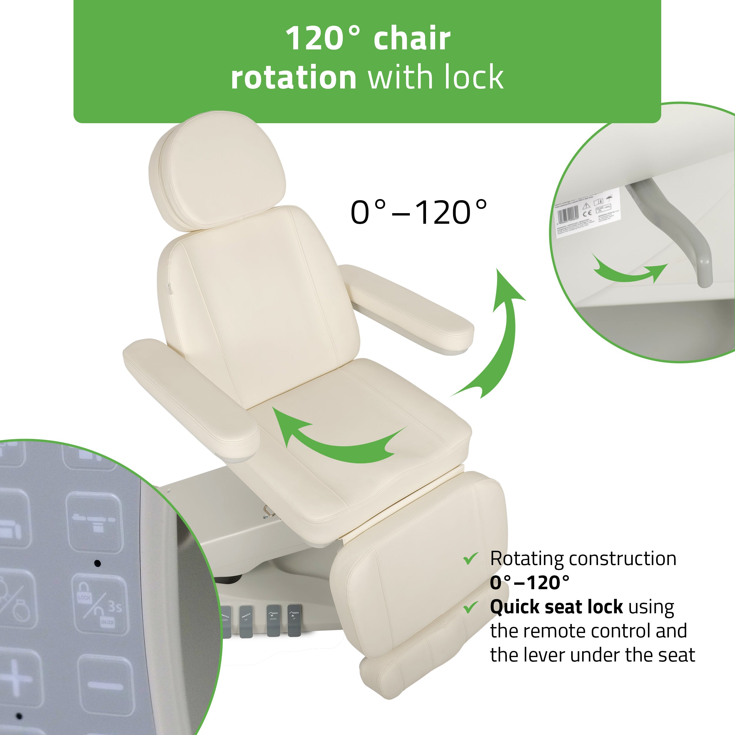-6-Electric beauty chair Luxoria PRO 5 k701 snow white-6