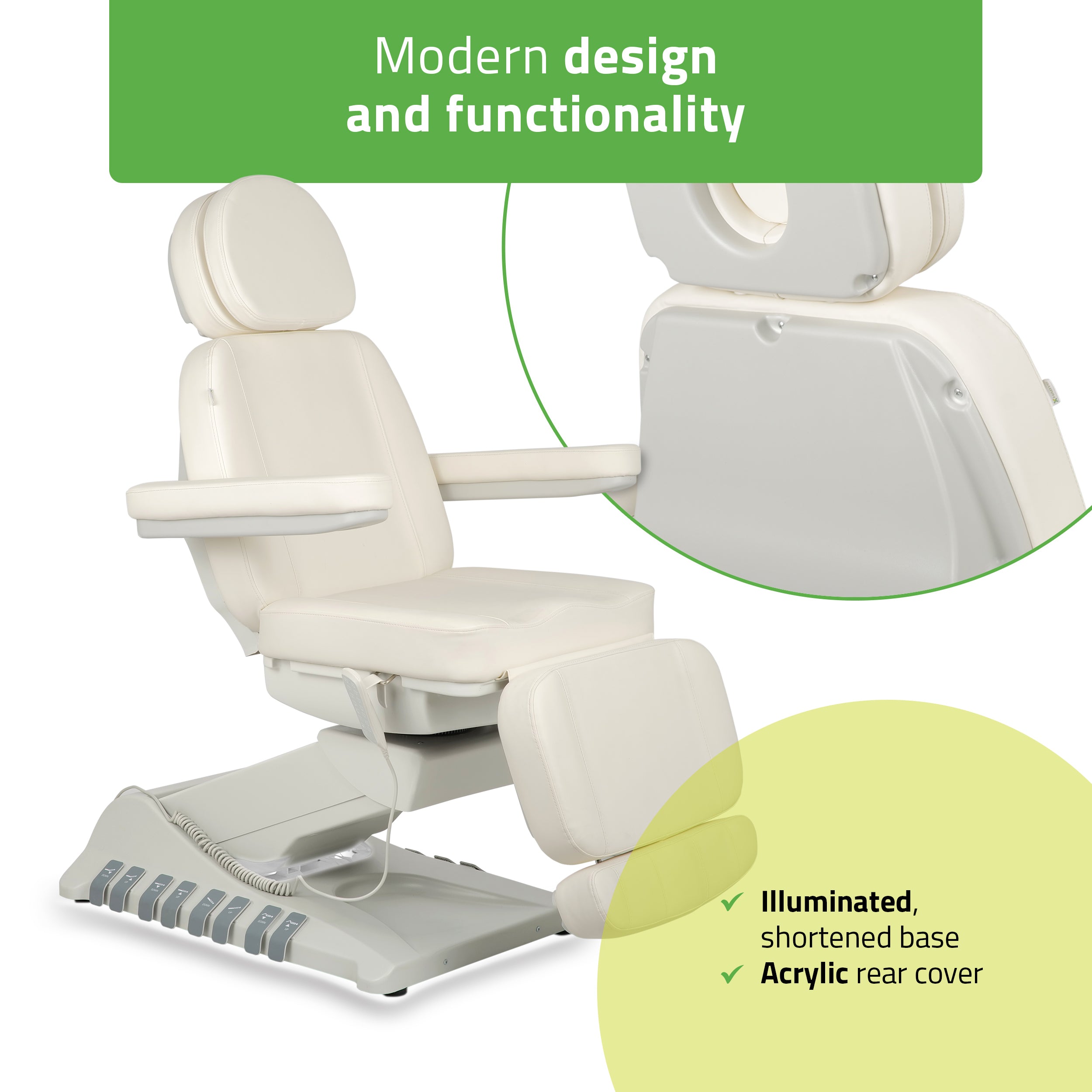 -9-Electric beauty chair Luxoria PRO 5 k701 snow white-9