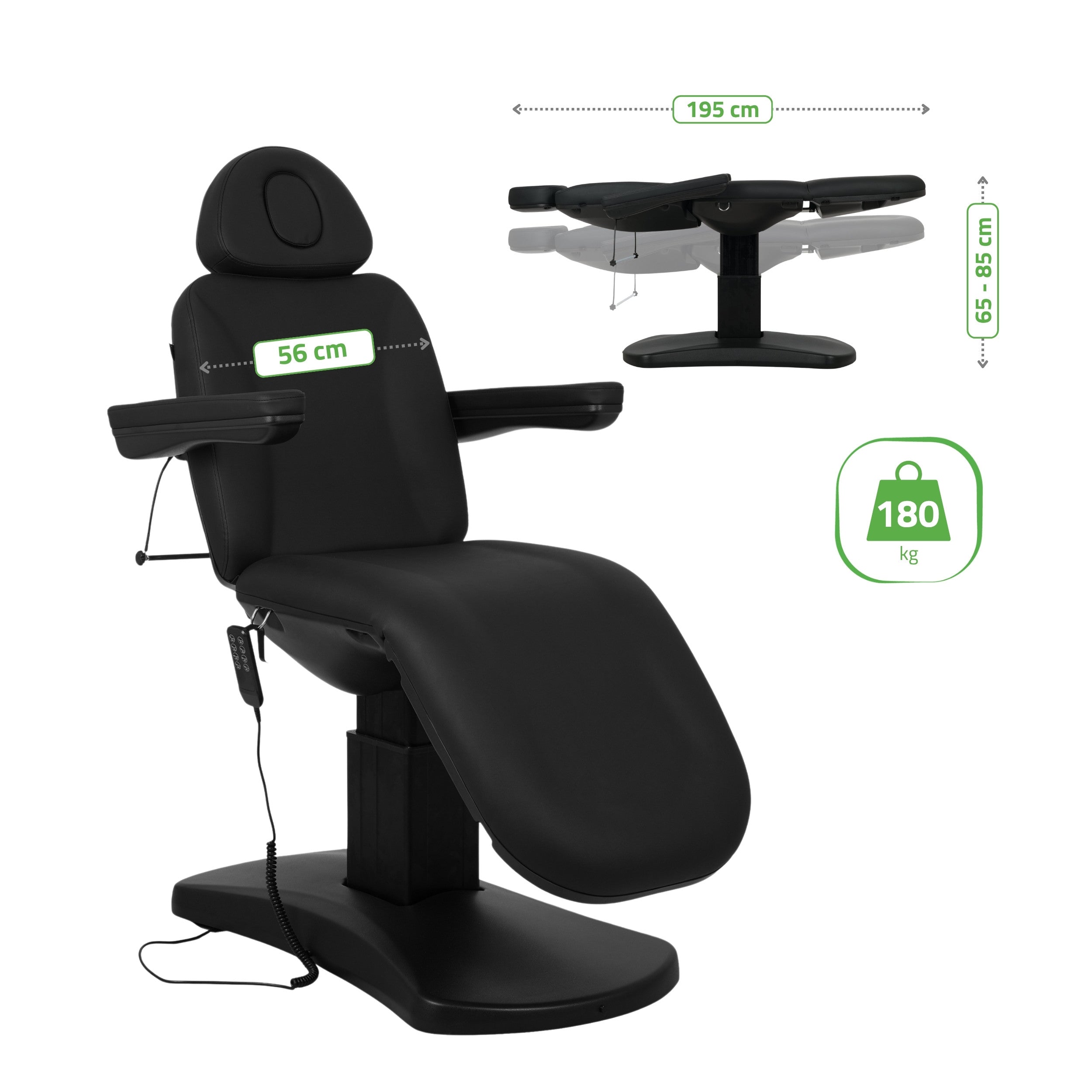 -9-Electric beauty chair Ravia PRO 3 Black | Habys-9