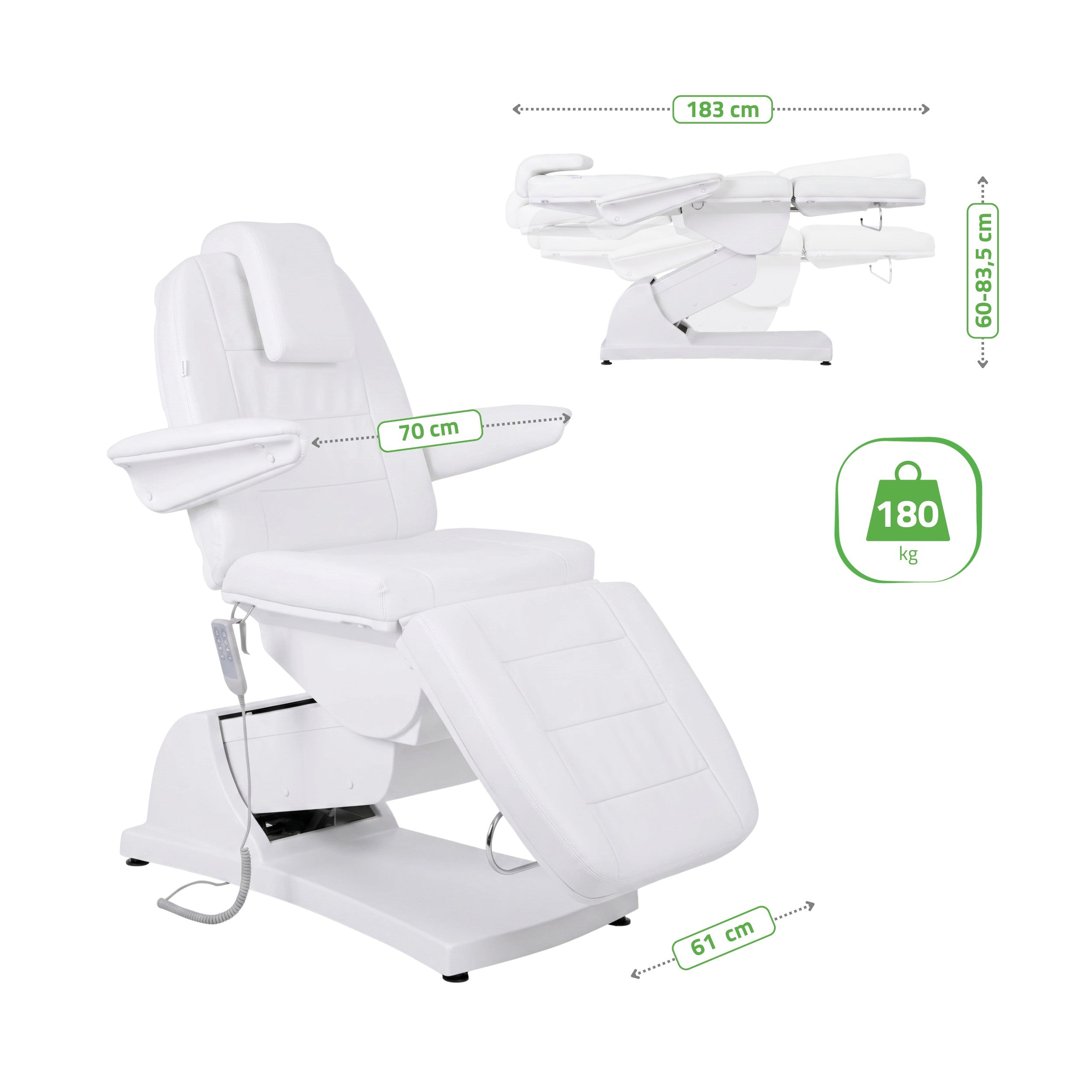 -8-Electric beauty chair Velora PRO 4 Touch Core k301 white-8