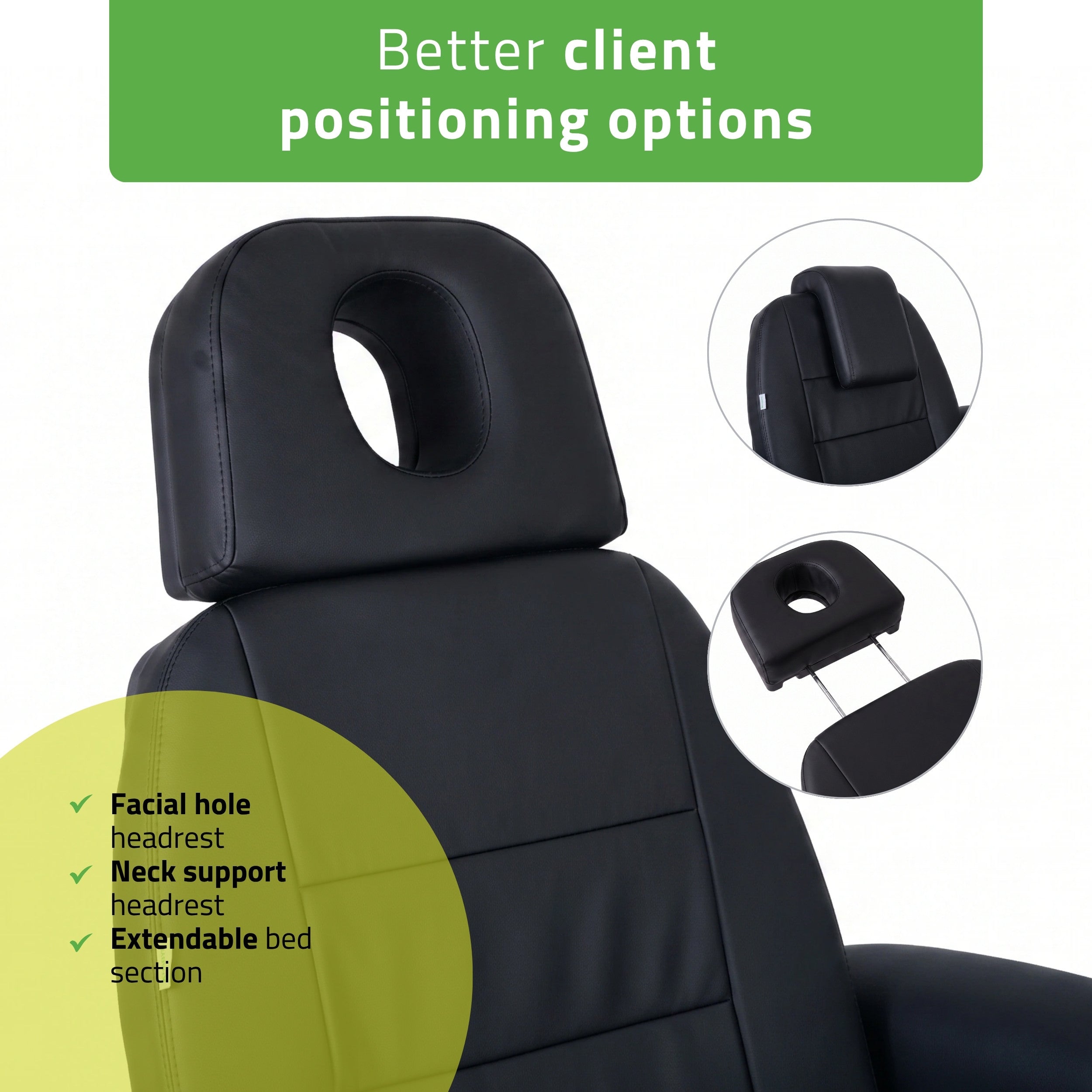 -3-Electric beauty chair Velora PRO 4 Touch Core k315 black-3