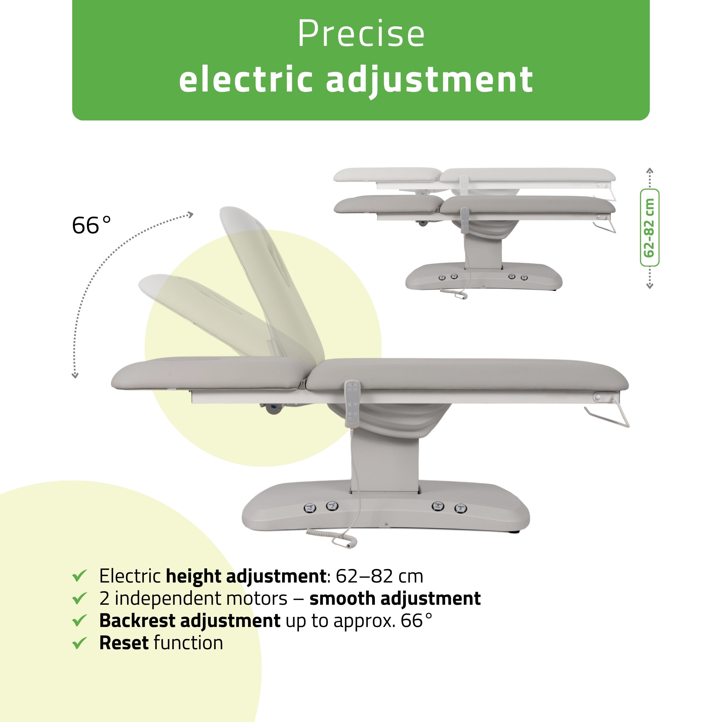 -2-Electric treatment table Estella ERGO 2, Grey – 2 Motors-2