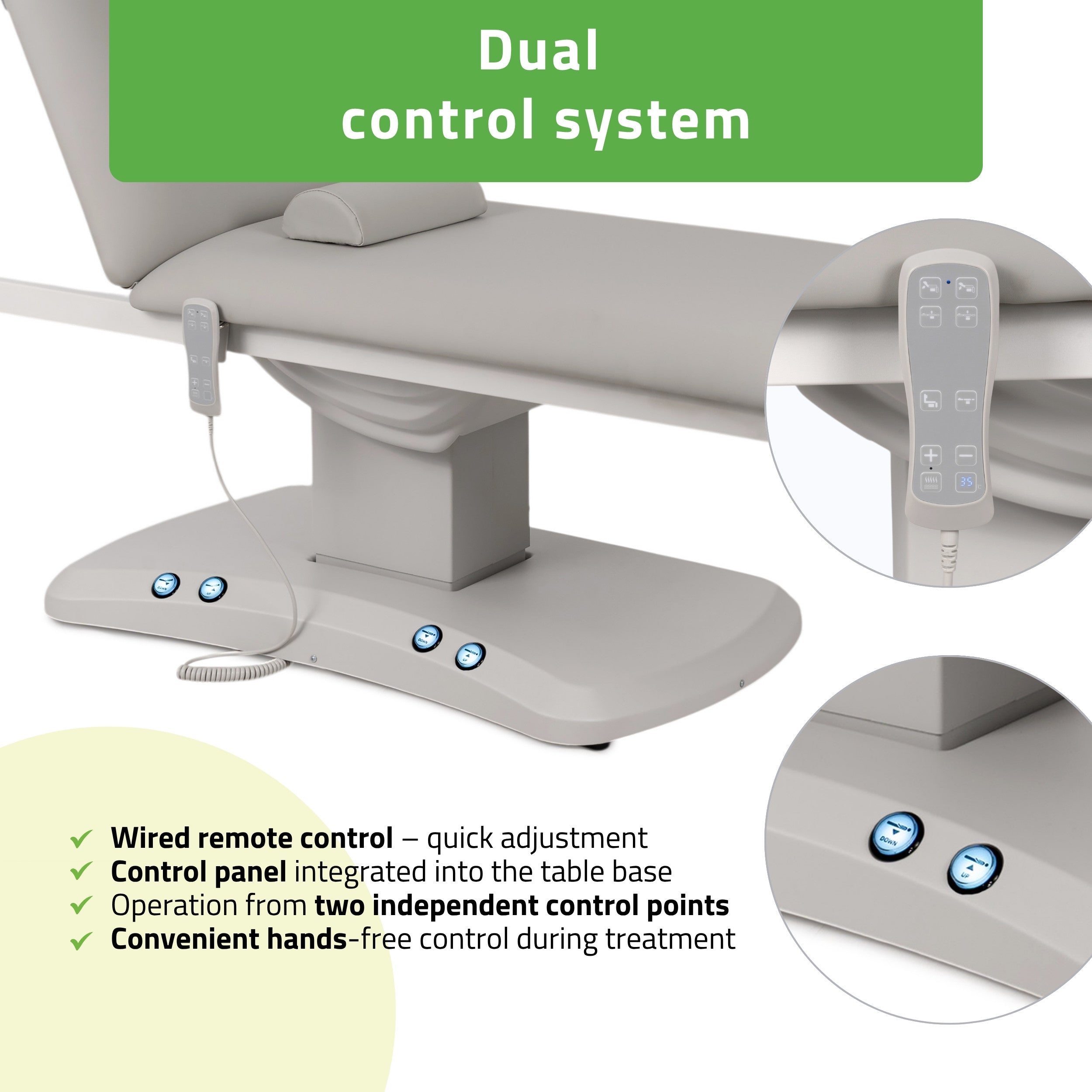 -3-Electric treatment table Estella ERGO 2, Grey – 2 Motors-3