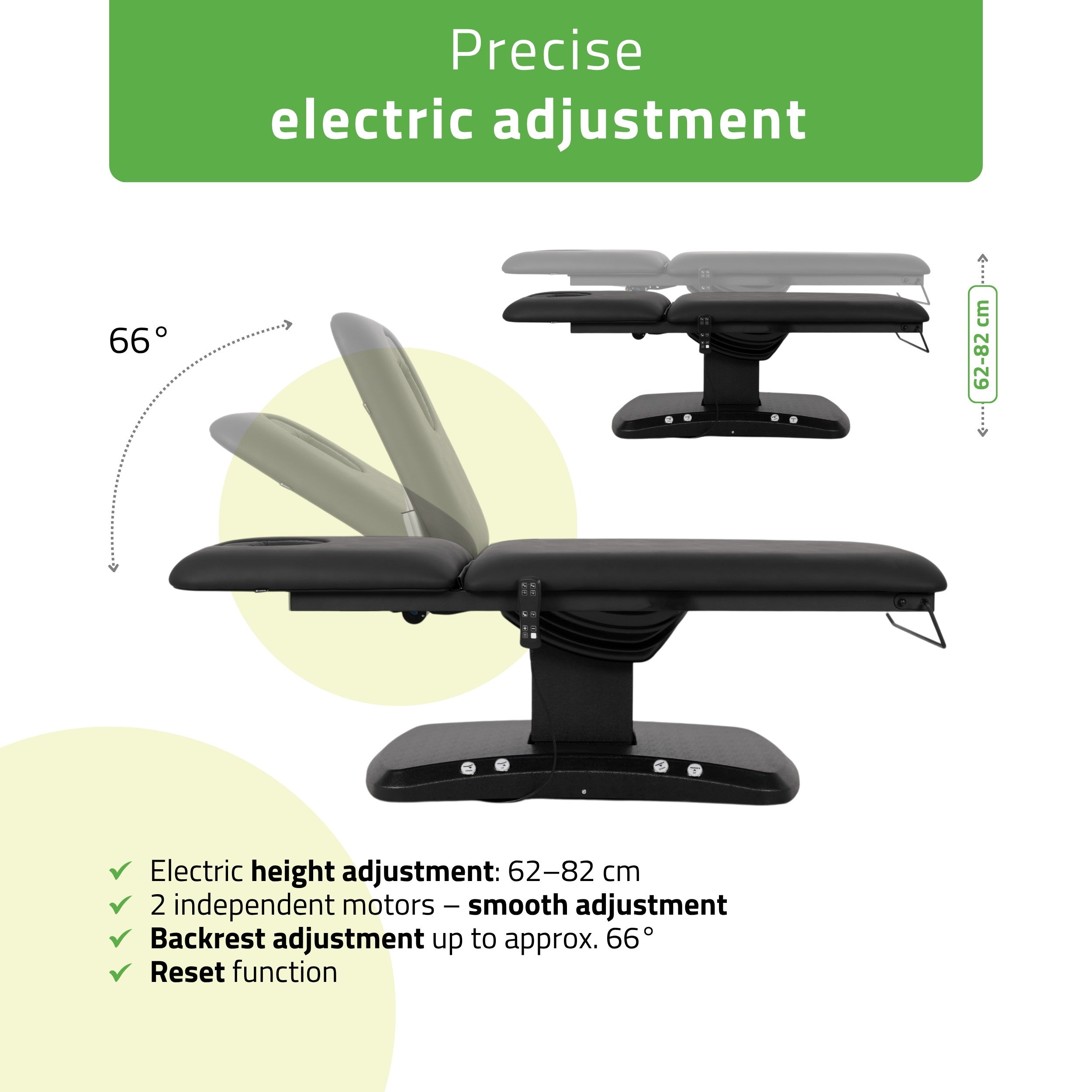 -2-Electric treatment table Estella ERGO 2, k715 black – 2 motors-2