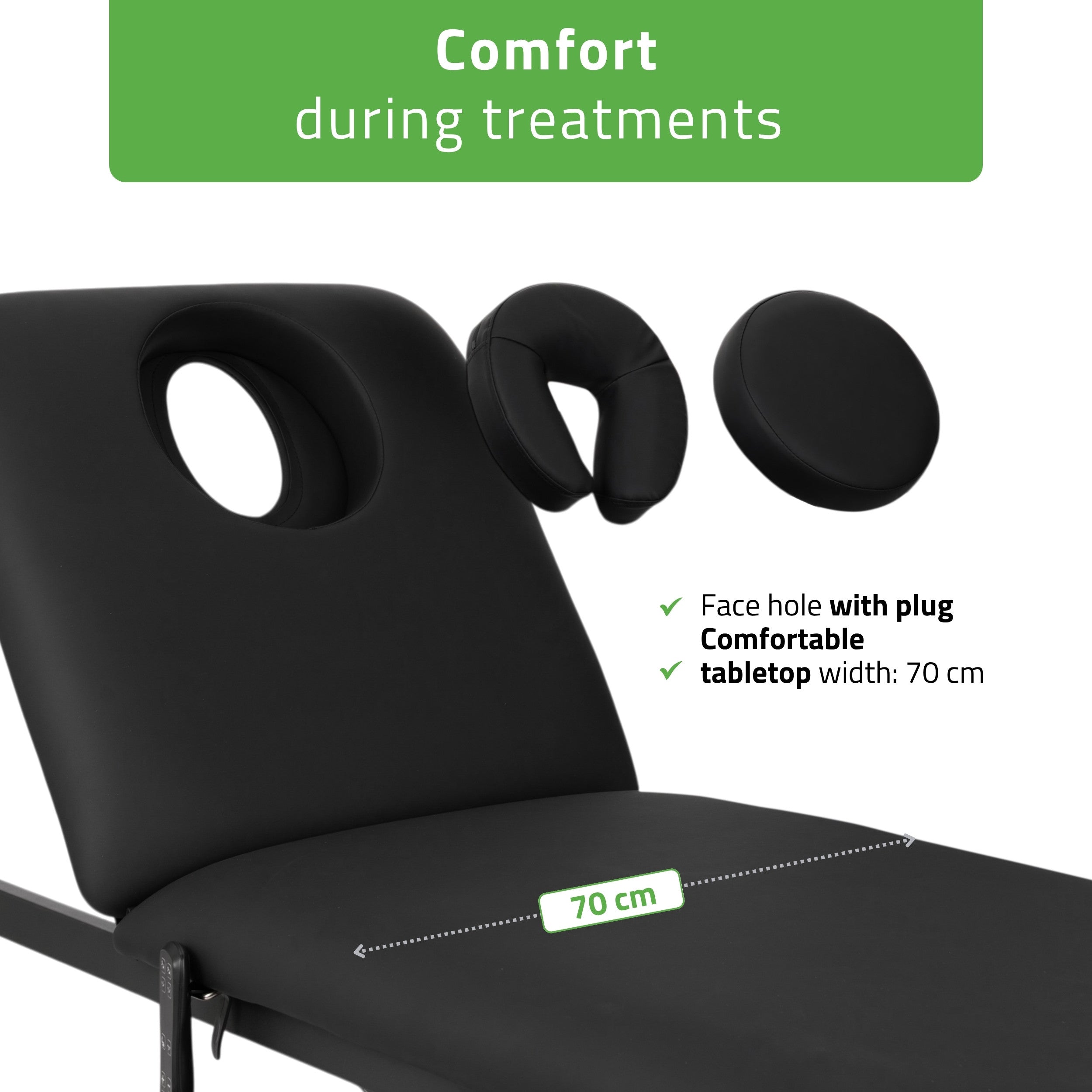 -4-Electric treatment table Estella ERGO 2, k715 black – 2 motors-4