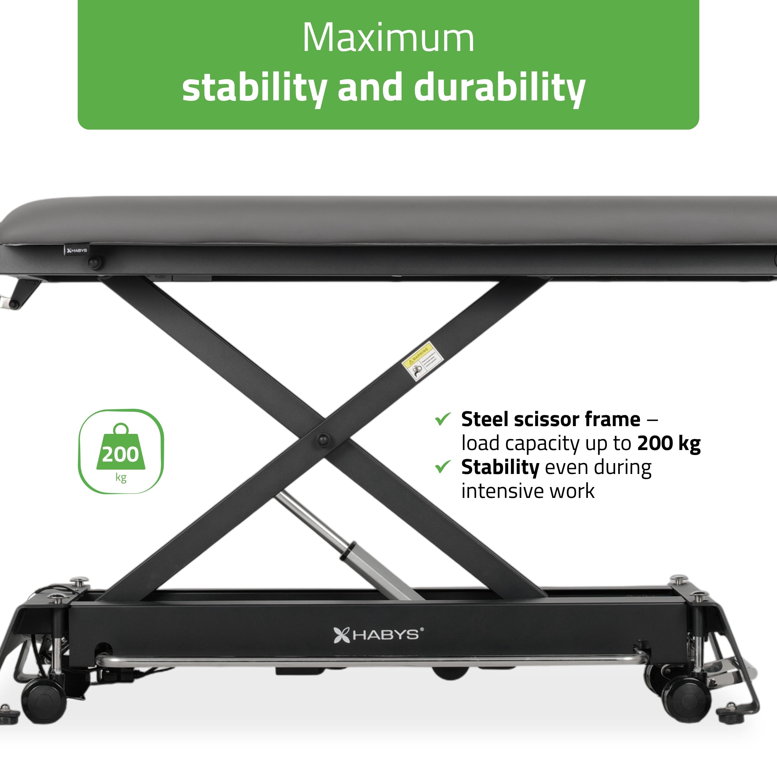 -6-Evero Cross X4 ERGO therapy table, electric height adjustment, foot control bar, ERGO cushion, Satin Comfort k722 gray-6