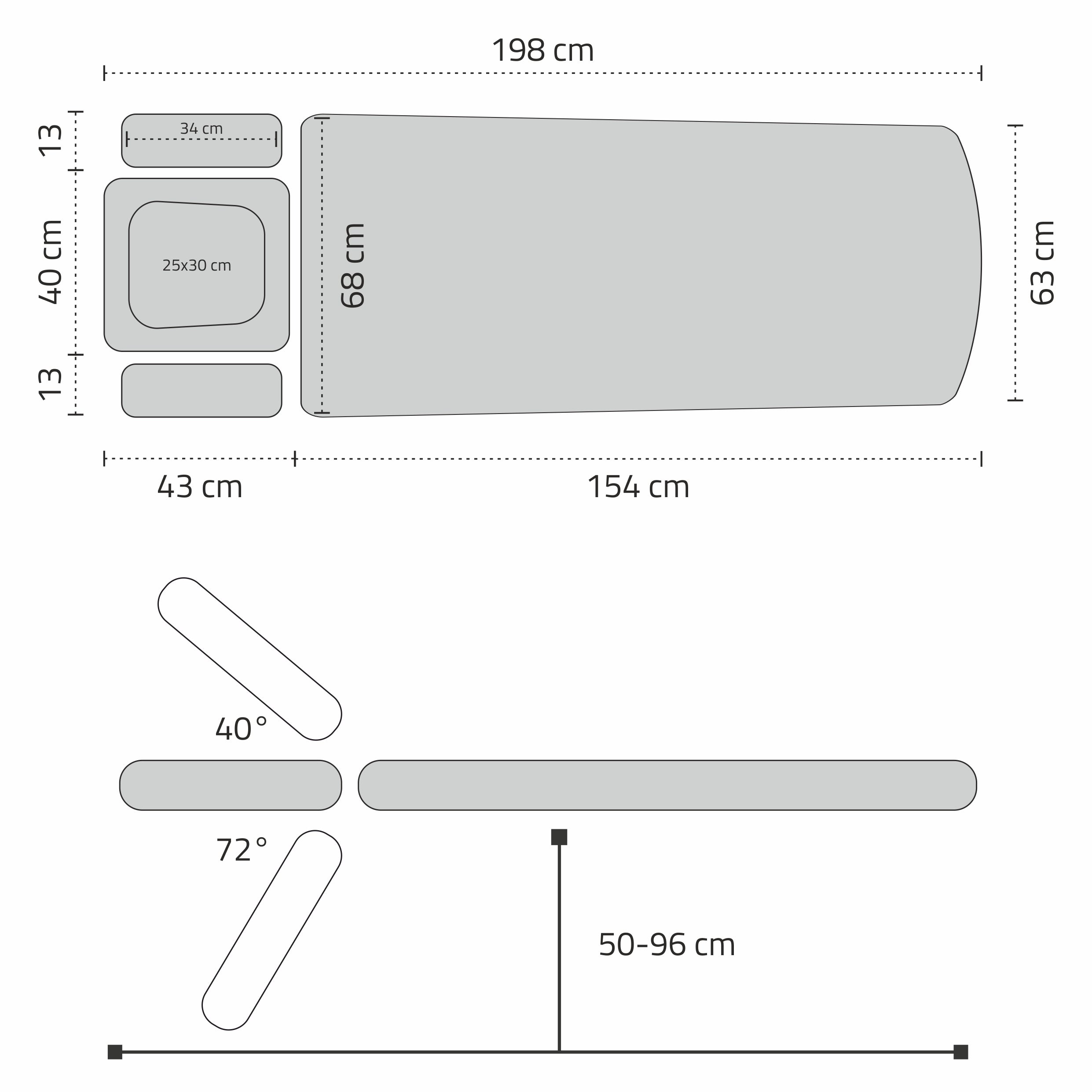 -18-Evero V4 ERGO therapy table, electric height adjustment with foot control bar, ERGO cushion, Touch Core k322 gray-18