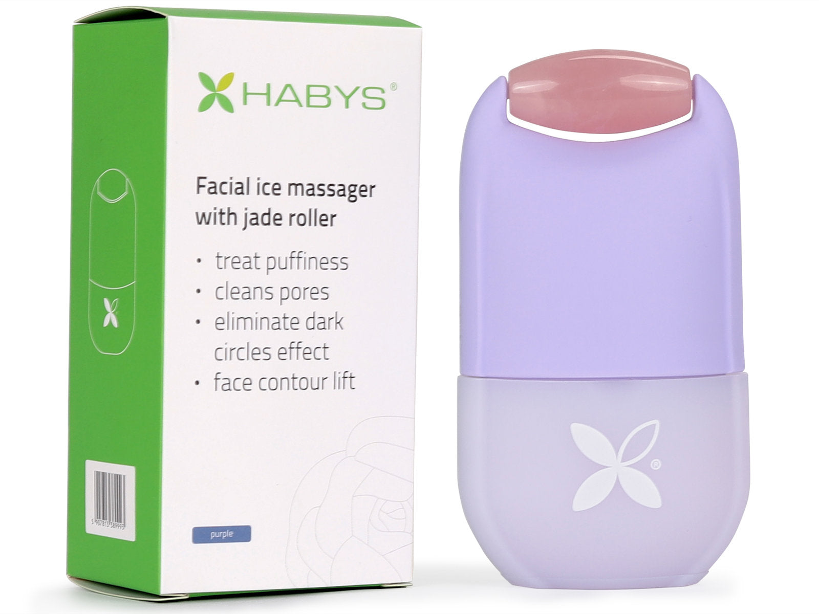 --Face ice massager with stone, HABYS, violet M-