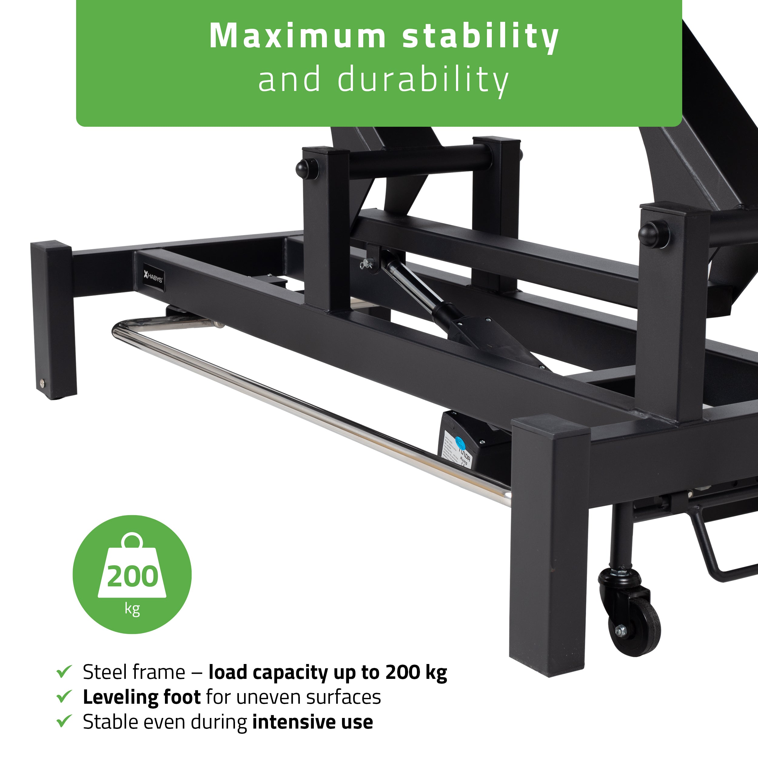 -4-Fortis 2 ERGO treatment table, electric height adjustment with foot control bar, ERGO cushion, k722 gray-4
