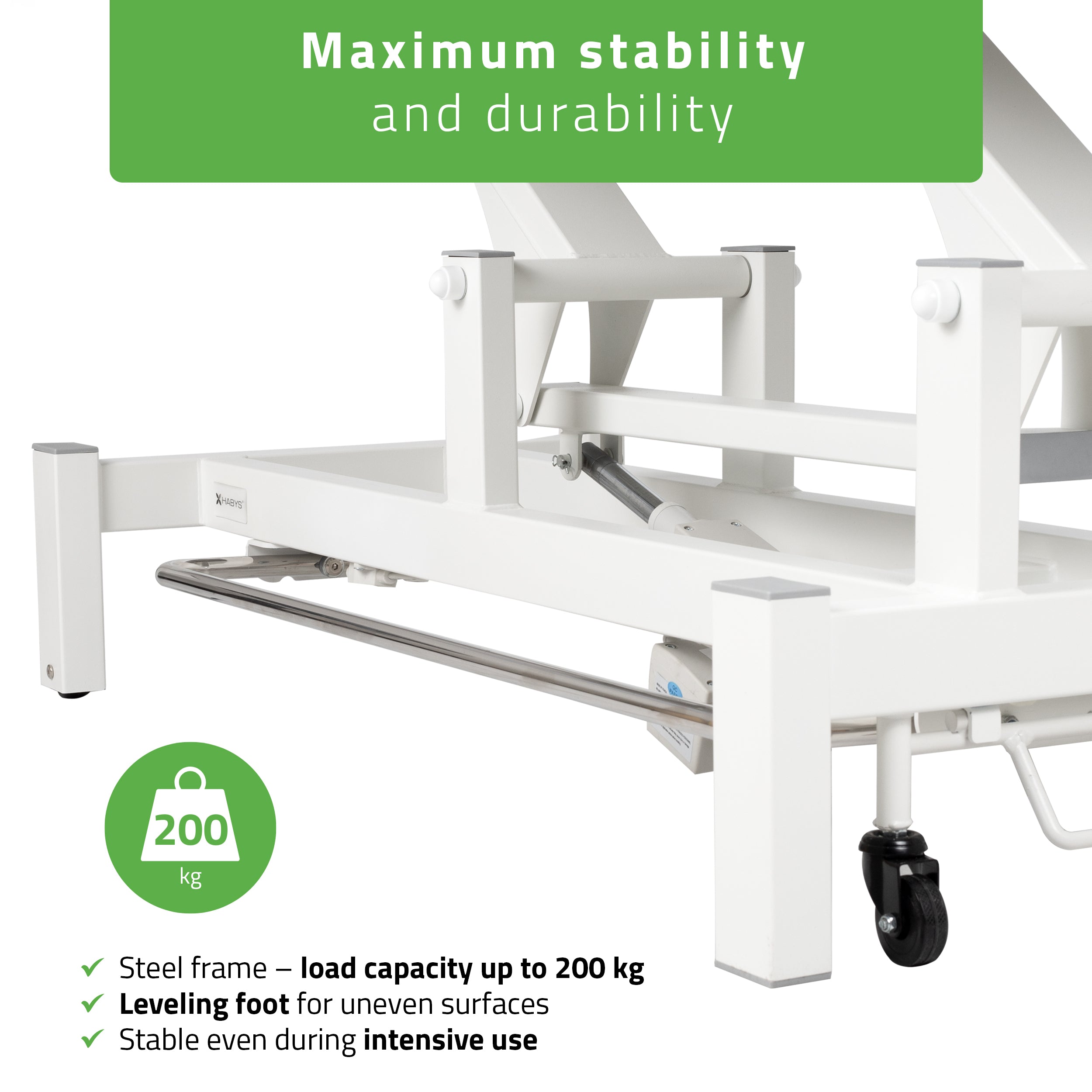 -3-Fortis 2 ERGO treatment table, electric height adjustment with foot control bar, ERGO cushion, k729 light gray-3