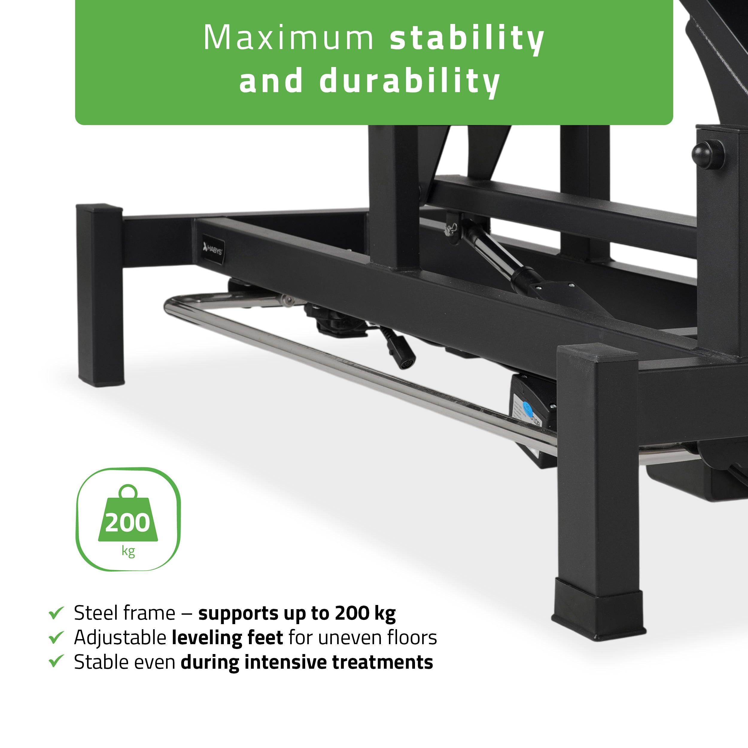 -4-Fortis 2 treatment table, electric adjustment, foot control bar, hand remote control, head cushion, k722 gray-4