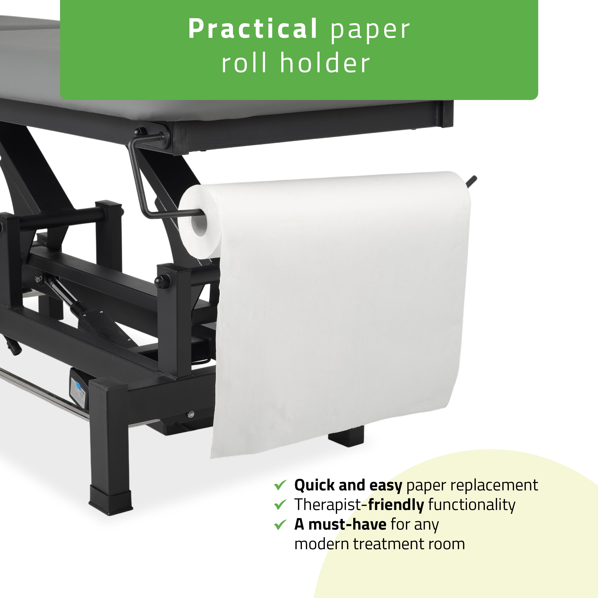 -5-Fortis 2 treatment table, electric adjustment, foot control bar, hand remote control, head cushion, k722 gray-5
