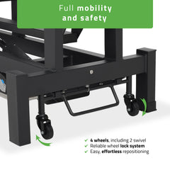 -3-Fortis 4 ERGO treatment table, electric height adjustment with foot control bar, ERGO cushion, k722 gray-3