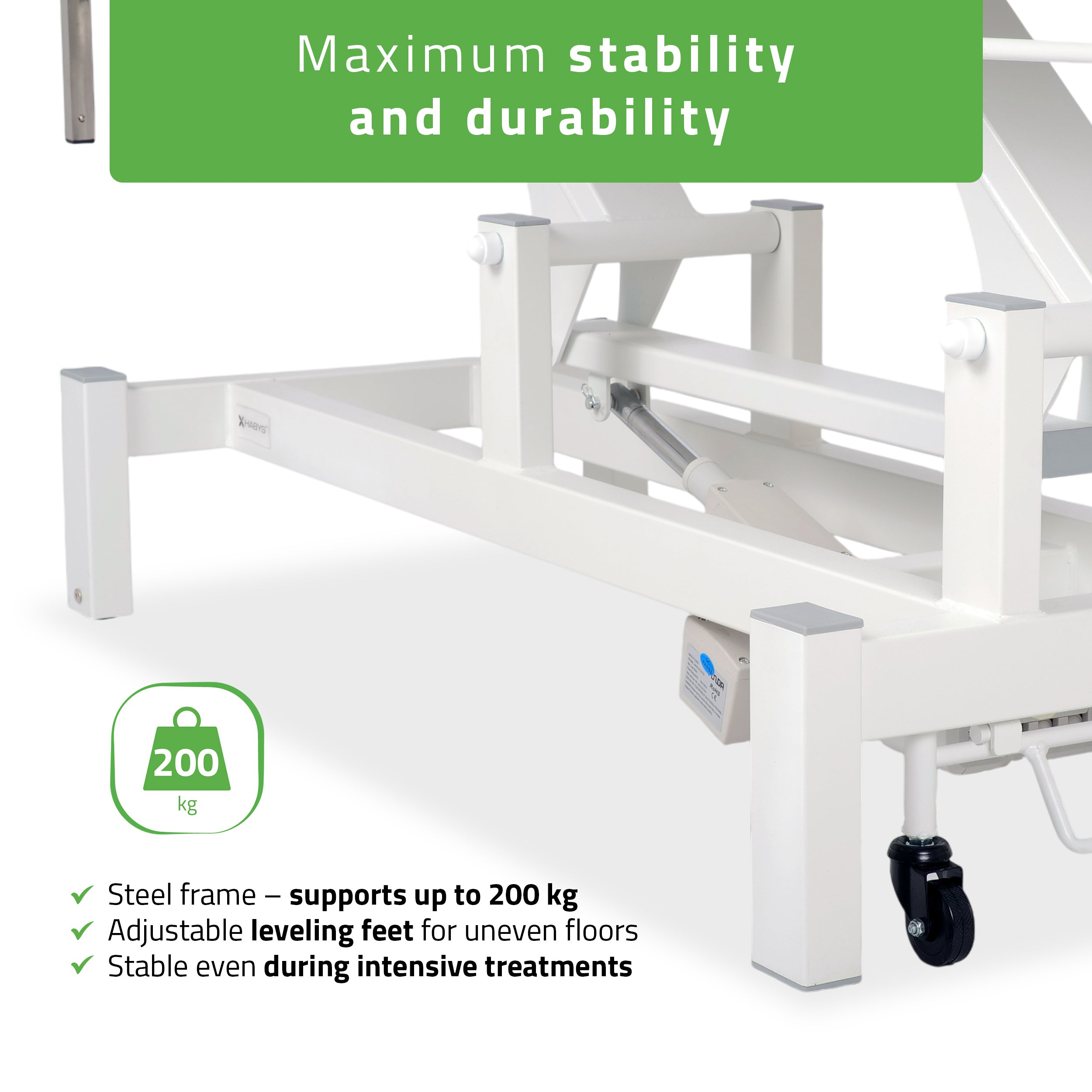 -4-Fortis 4 ERGO treatment table, electric height adjustment with hand remote control, ERGO cushion, k729 light gray-4