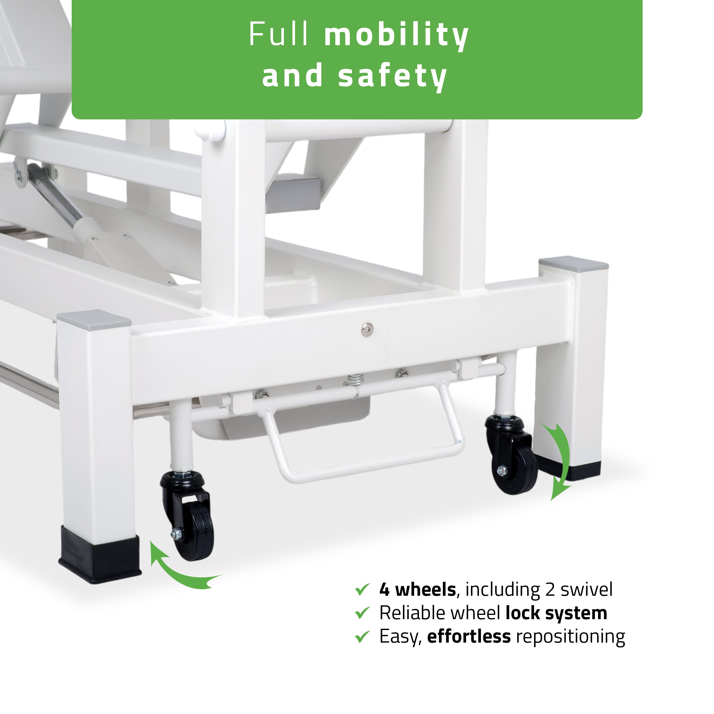 -5-Fortis 5 ERGO treatment table, electric height adjustment with foot control bar,ERGO cushion, k729 light gray-5