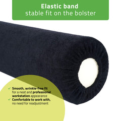 -3-Frotte cover for bolster, 15 × 60 cm black-3