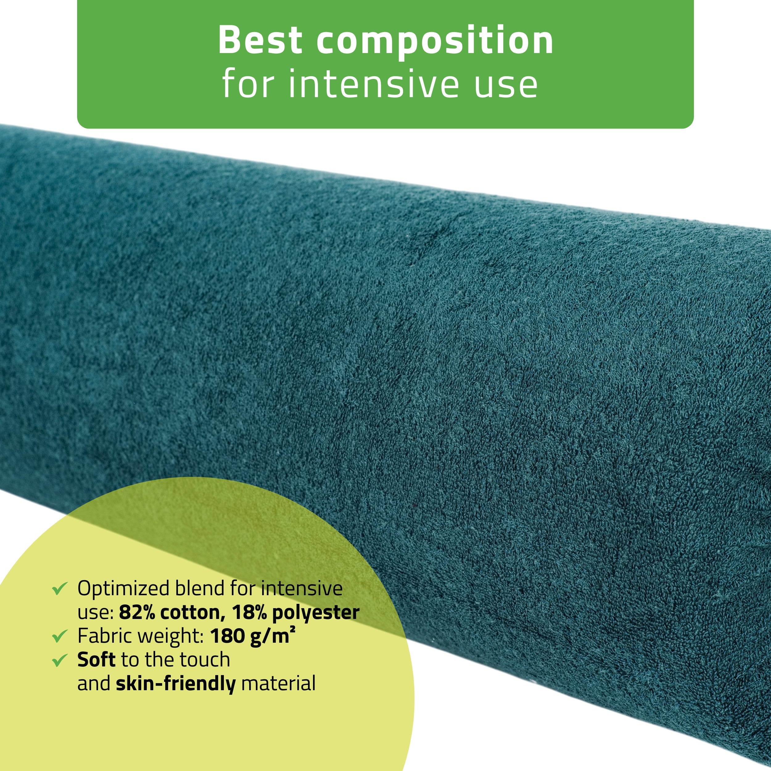 -2-Frotte cover for bolster, 15 × 60 cm bottle green-2