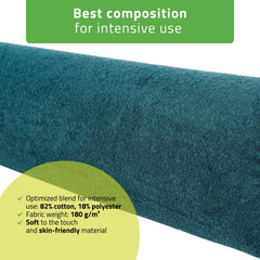 -2-Frotte cover for bolster, 15 × 60 cm bottle green-2