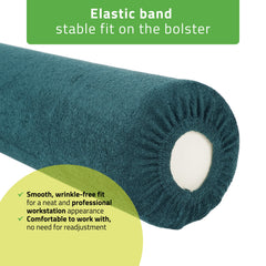 -3-Frotte cover for bolster, 15 × 60 cm bottle green-3