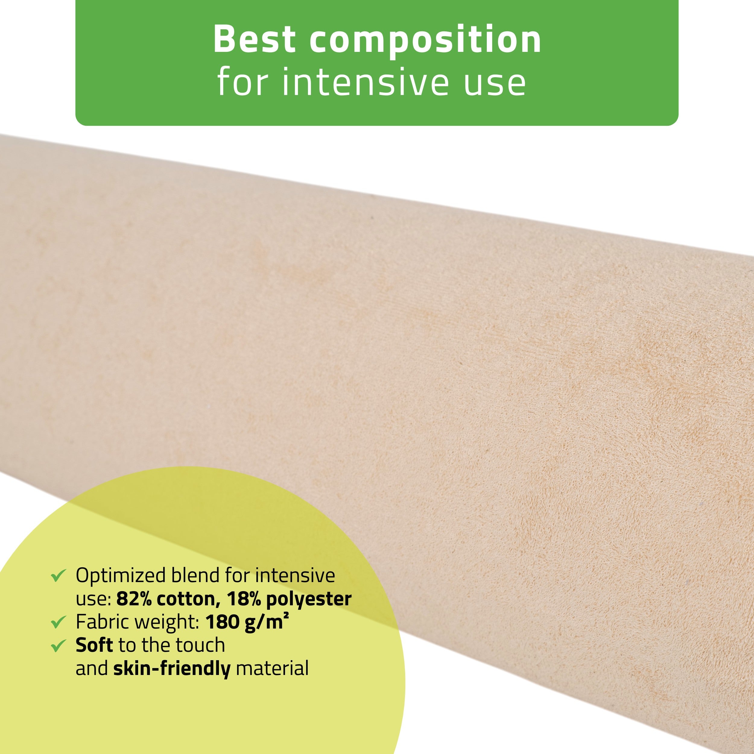 -2-Frotte cover for bolster, 15 × 60 cm creamy latte-2