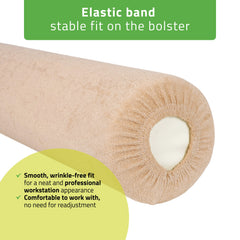 -3-Frotte cover for bolster, 15 × 60 cm creamy latte-3