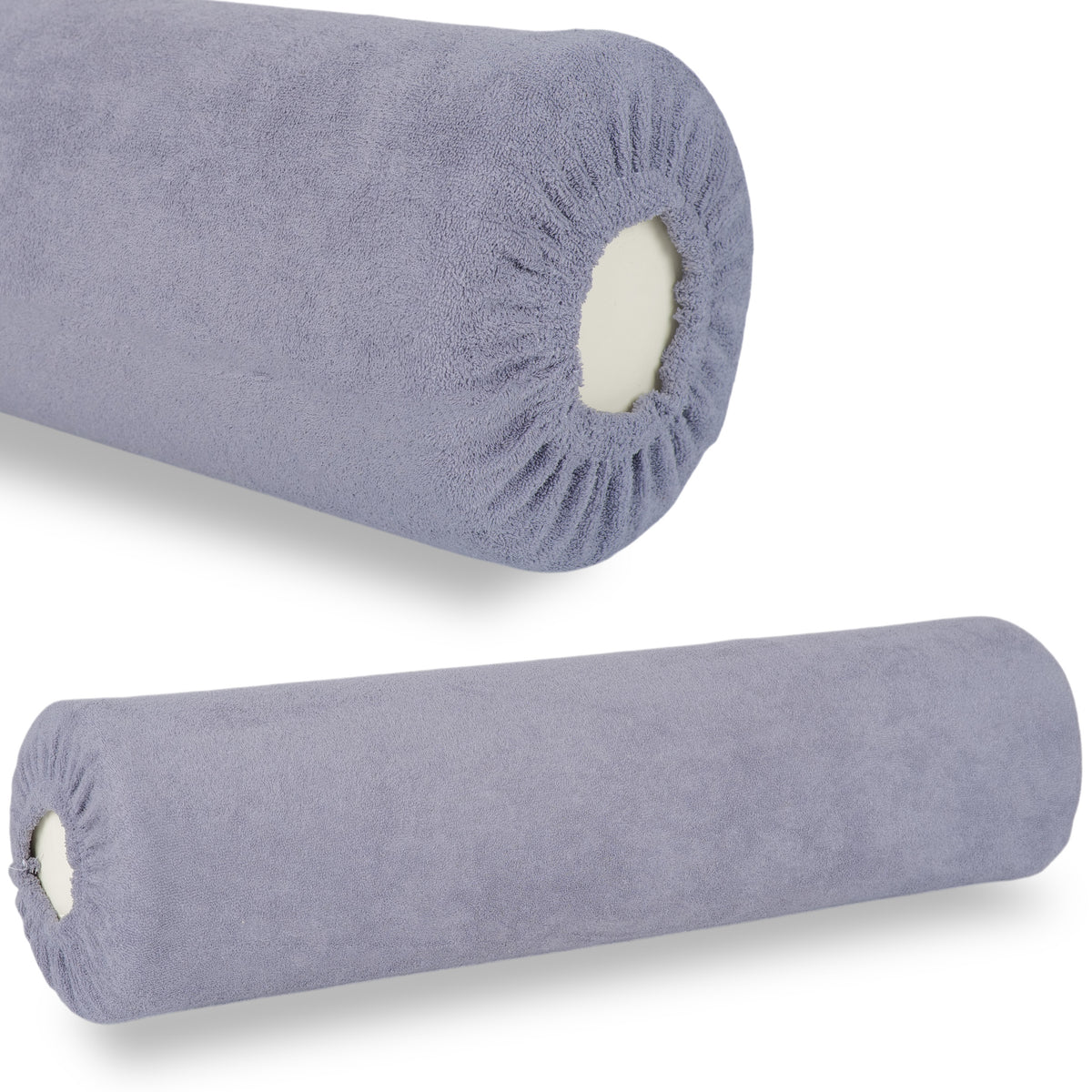--Frotte cover for bolster, 15 × 60 cm gray-