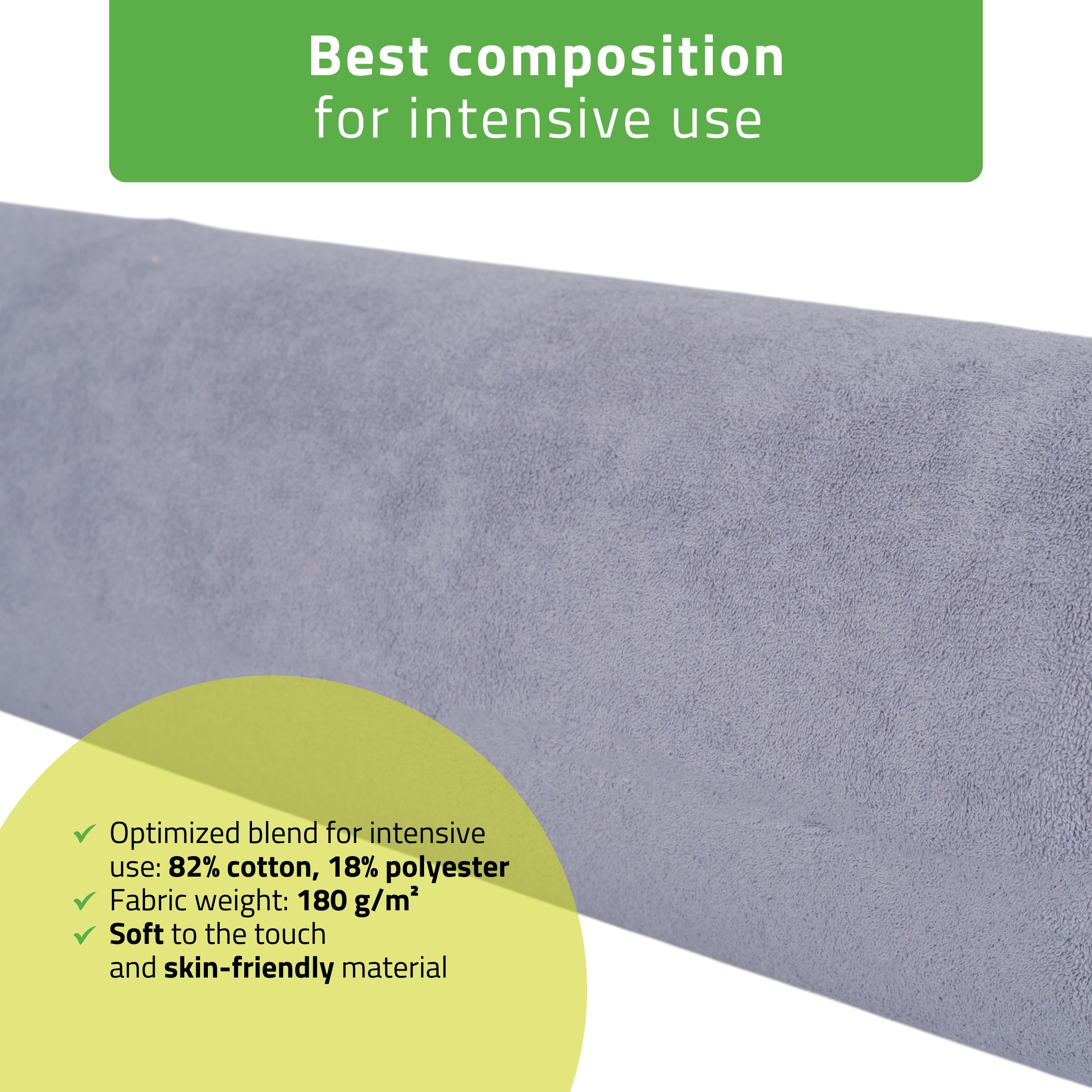 -2-Frotte cover for bolster, 15 × 60 cm gray-2