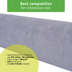 -2-Frotte cover for bolster, 15 × 60 cm gray-2