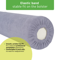-3-Frotte cover for bolster, 15 × 60 cm gray-3