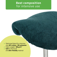 -2-Frotte cover with elastic for stool, bottle green-2