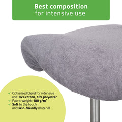 -2-Frotte cover with elastic for stool, gray-2