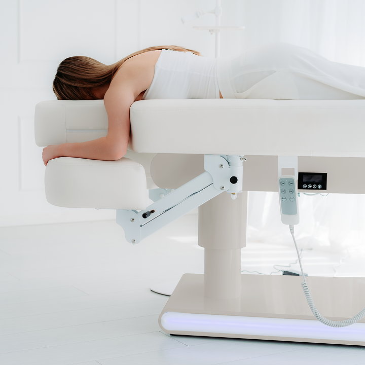 -2-Luxury beauty bed Eterna Beige with 4 motors,  Gentle Flex k901 white-2