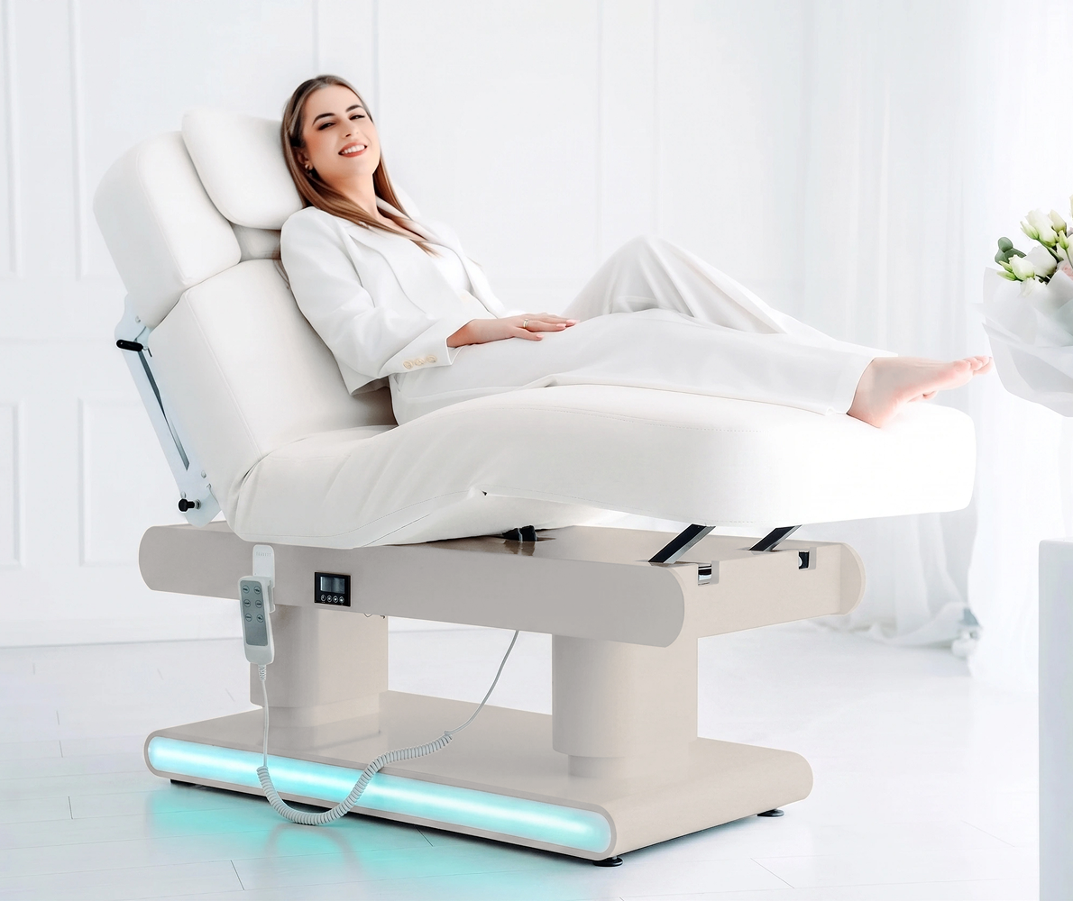 -4-Luxury beauty bed Eterna Beige with 4 motors,  Gentle Flex k901 white-4